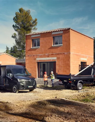 Renault Trucks Master Van and Chassis on a construction site
